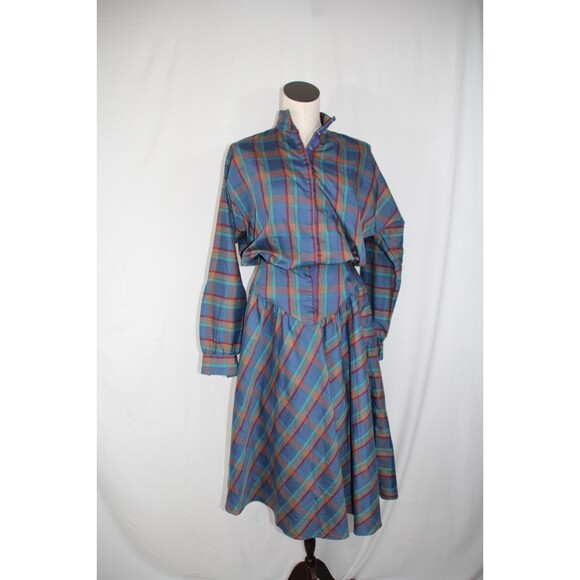 Jody T of California Dresses & Skirts - Vintage Jody California Multi Colored Plaid Hippie Prairie 80s Dress Sz 5/6 SM